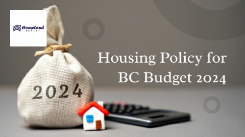 Housing Policy Considerations for BC Budget 2024